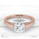 soul feathers natural diamond engagement ring rose gold with 9k rose gold metal and round shape diamond