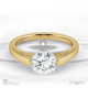soul feathers lab grown diamond engagement ring yellow gold with 9k yellow gold metal and round shape diamond
