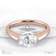 soul modern lab grown diamond engagement ring rose gold with 18k rose gold metal and oval shape diamond