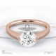 soul amore pavé natural diamond engagement ring rose gold with 18k rose gold metal and round shape diamond
