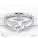 radiant soul charm natural diamond engagement ring white gold with 9k white gold metal and radiant shape diamond