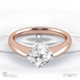 radiant soul charm lab grown diamond engagement ring rose gold with 18k rose gold metal and radiant shape diamond