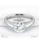 soul modern lab grown diamond engagement ring white gold with 9k white gold metal and round shape diamond