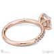 cat claw round natural diamond engagement ring rose gold with 9k rose gold metal and round shape diamond