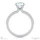 lab grown diamond round cut 4 claw engagement ring white gold with 9k white gold metal and round shape diamond