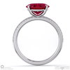 spinel oval east west side stone engagement ring white gold with 18k white gold metal and oval shape diamond