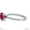 spinel oval east west side stone engagement ring white gold with 18k white gold metal and oval shape diamond