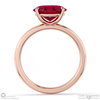 spinel east west oval solitaire engagement ring rose gold with 9k rose gold metal and oval shape diamond