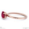 spinel east west oval solitaire engagement ring rose gold with 9k rose gold metal and oval shape diamond