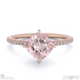 pink natural diamond east west cushion cut sidestones engagement ring rose gold with 18k rose gold metal and cushion shape diamond