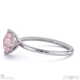 pink natural diamond east west cushion solitaire engagement ring platinum with platinum metal and cushion shape diamond