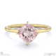 pink natural diamond east west cushion cut solitaire engagement ring yellow gold with 18k yellow gold metal and cushion shape diamond