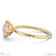 pink natural diamond east west cushion cut solitaire engagement ring yellow gold with 18k yellow gold metal and cushion shape diamond