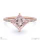 pink natural diamond princess cut east to west setting pave engagement ring rose gold with 18k rose gold metal and princess shape diamond