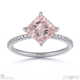 pink natural diamond east west princess cut side stones engagement ring platinum with platinum metal and princess shape diamond