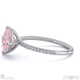pink natural diamond east west princess cut side stones engagement ring platinum with platinum metal and princess shape diamond