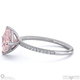pink natural diamond princess east west side stone engagement ring platinum with platinum metal and princess shape diamond