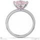 pink natural diamond east west princess cut side stones engagement ring platinum with platinum metal and princess shape diamond