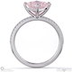 pink natural diamond princess east west side stone engagement ring platinum with platinum metal and princess shape diamond