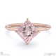pink natural diamond east west princess cut solitaire engagement ring rose gold with 18k rose gold metal and princess shape diamond