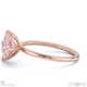 pink natural diamond east west princess cut solitaire engagement ring rose gold with 18k rose gold metal and princess shape diamond
