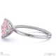 pink natural diamond east west princess cut solitaire engagement ring platinum with platinum metal and princess shape diamond