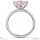 pink natural diamond east west princess cut solitaire engagement ring platinum with platinum metal and princess shape diamond