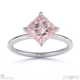 pink natural diamond east west princess cut solitaire engagement ring platinum with platinum metal and princess shape diamond