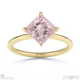 pink natural diamond east west princess cut solitaire engagement ring yellow gold with 9k yellow gold metal and princess shape diamond