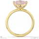 pink natural diamond east west princess cut solitaire engagement ring yellow gold with 9k yellow gold metal and princess shape diamond
