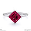 spinel east west princess cut solitaire engagement ring white gold with 9k white gold metal and princess shape diamond