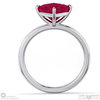 spinel east west princess cut solitaire engagement ring white gold with 9k white gold metal and princess shape diamond