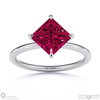 spinel east west princess cut solitaire engagement ring white gold with 9k white gold metal and princess shape diamond