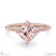 pink natural diamond east west asscher cut solitaire engagement ring rose gold with 9k rose gold metal and asscher shape diamond