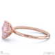 pink natural diamond east west asscher cut solitaire engagement ring rose gold with 9k rose gold metal and asscher shape diamond