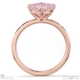 pink natural diamond east west asscher cut solitaire engagement ring rose gold with 9k rose gold metal and asscher shape diamond