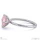 pink natural diamond east west asscher solitaire engagement ring white gold with 9k white gold metal and asscher shape diamond