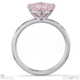 pink natural diamond east west asscher solitaire engagement ring white gold with 9k white gold metal and asscher shape diamond