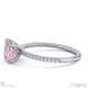 pink natural diamond emerald cut pave east to west engagement ring white gold with 9k white gold metal and emerald shape diamond