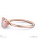 pink natural diamond east west emerald cut solitaire engagement ring rose gold with 9k rose gold metal and emerald shape diamond