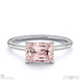 pink natural diamond east west emerald solitaire engagement ring platinum with platinum metal and emerald shape diamond