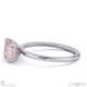 pink natural diamond east west emerald solitaire engagement ring platinum with platinum metal and emerald shape diamond