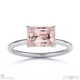 pink natural diamond east west emerald solitaire engagement ring platinum with platinum metal and emerald shape diamond