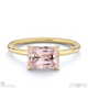pink natural diamond emerald cut east to west setting solitaire engagement ring yellow gold with 18k yellow gold metal and emerald shape diamond