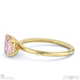 pink natural diamond emerald cut east to west setting solitaire engagement ring yellow gold with 18k yellow gold metal and emerald shape diamond
