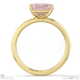 pink natural diamond emerald cut east to west setting solitaire engagement ring yellow gold with 18k yellow gold metal and emerald shape diamond