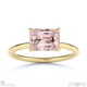 pink natural diamond emerald cut east to west setting solitaire engagement ring yellow gold with 18k yellow gold metal and emerald shape diamond