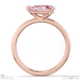 pink natural diamond east west pear cut solitaire engagement ring rose gold with 18k rose gold metal and pear shape diamond