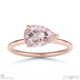 pink natural diamond east west pear cut solitaire engagement ring rose gold with 18k rose gold metal and pear shape diamond
