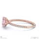 pink natural diamond heart cut east to west setting pave engagement ring rose gold with 18k rose gold metal and heart shape diamond